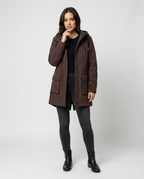 Women's Sporty Parka with Adjustable Hood