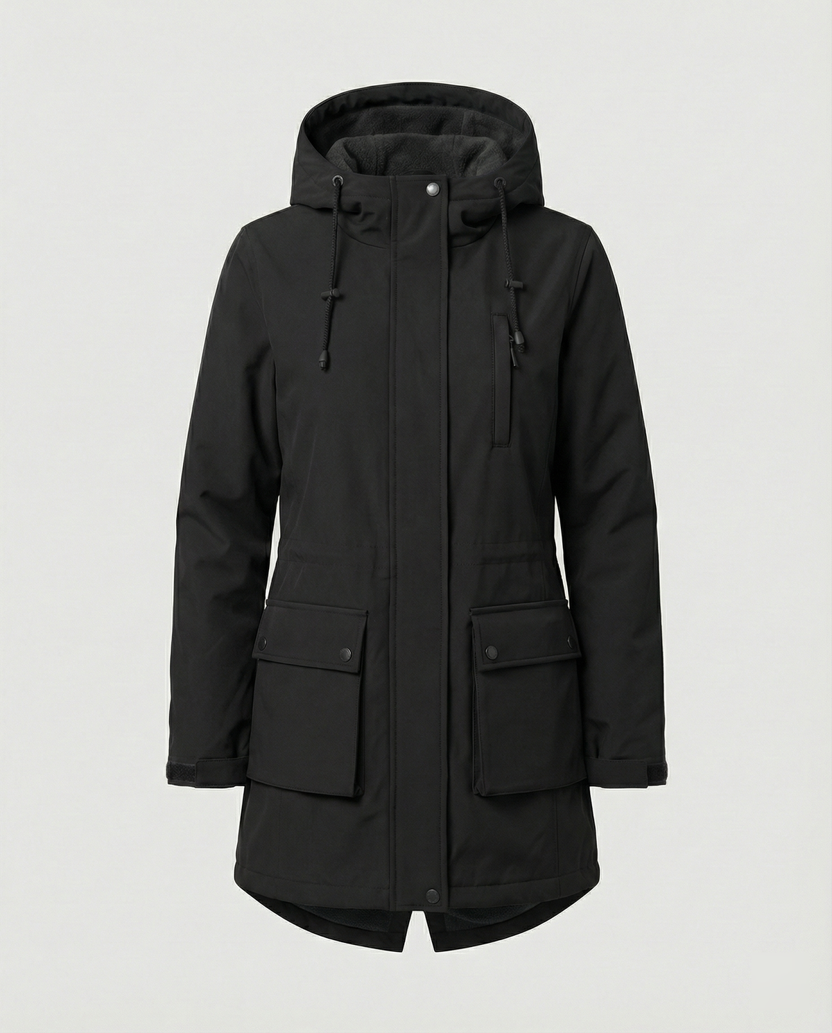 Women's Sporty Parka with Adjustable Hood