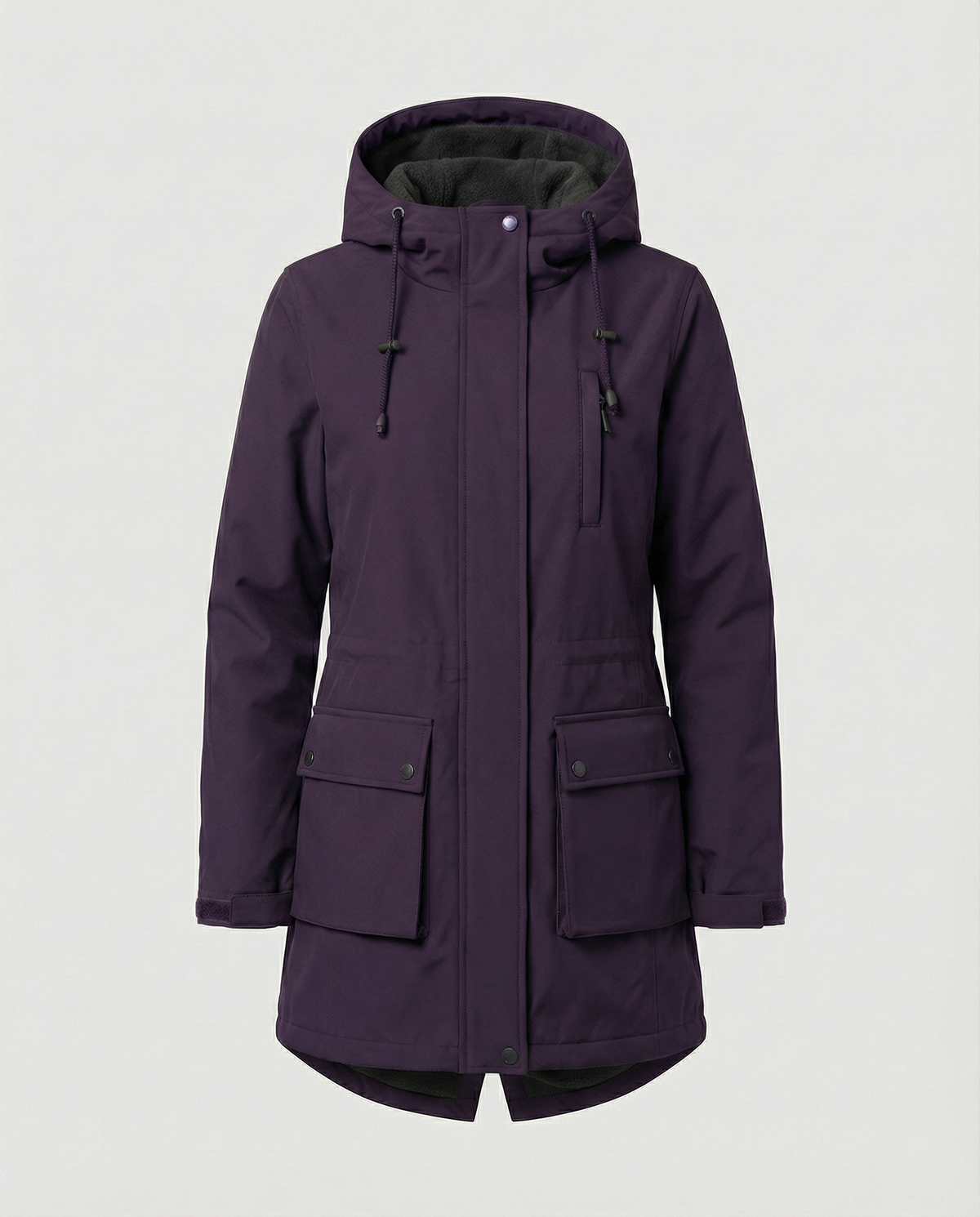 Women's Sporty Parka with Adjustable Hood