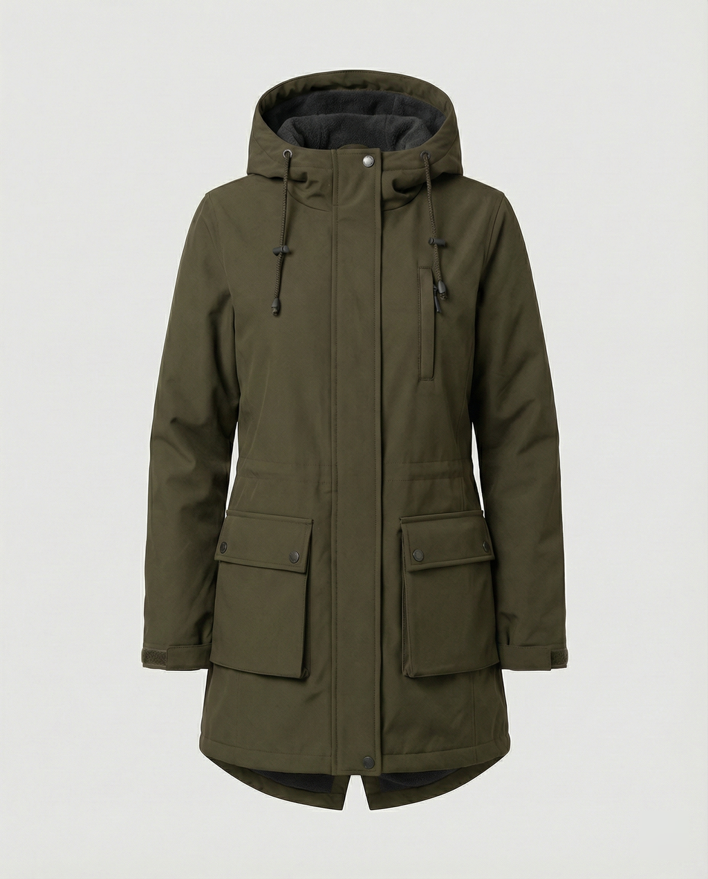 Women's Sporty Parka with Adjustable Hood