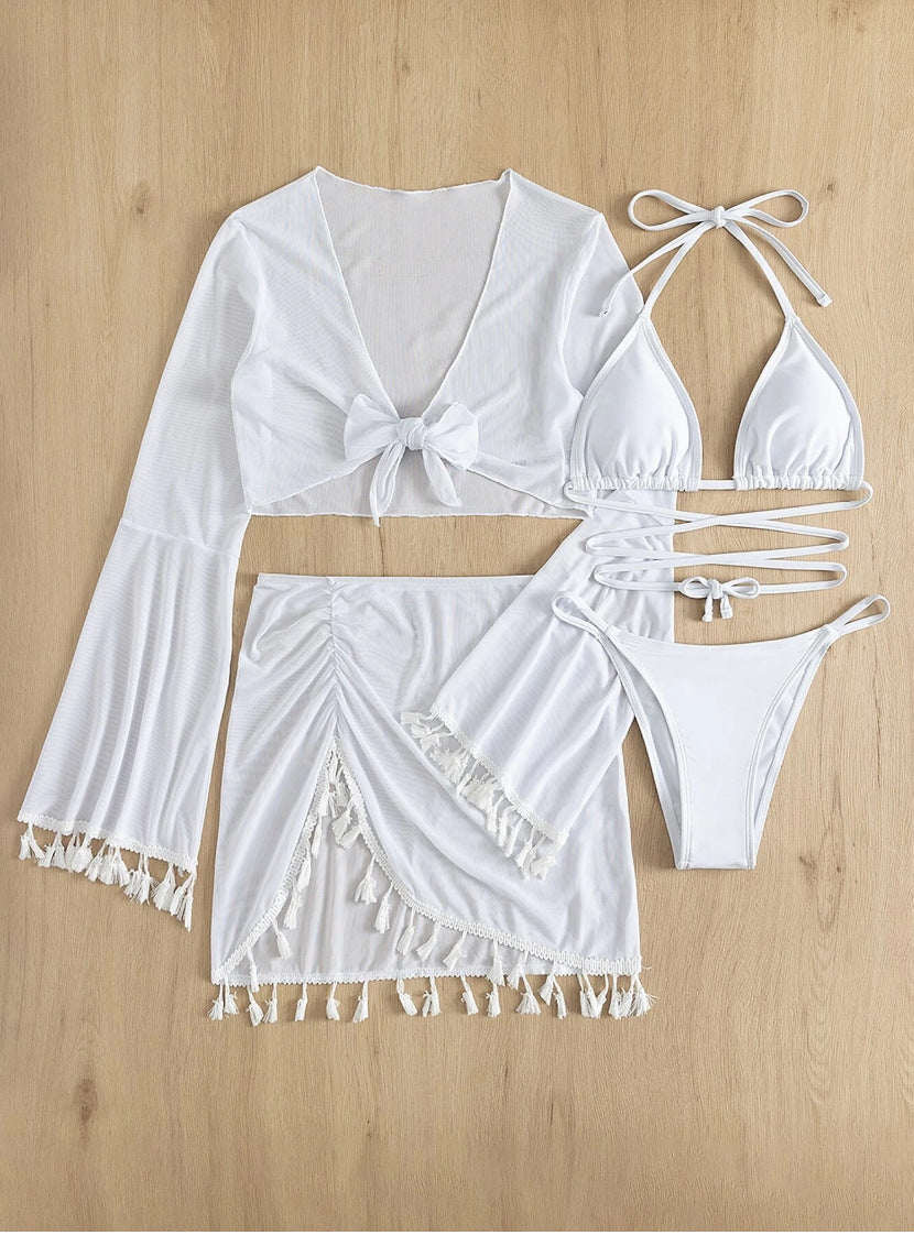 Women's Swim Set with Charming Fringe