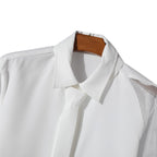Women's Long-Sleeve Blouse with Sheer Mesh Details