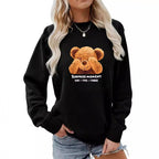 Women's Casual Sweater with Bear Motif