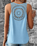 Women's Airy Crochet Shirt with Unique Back Detail