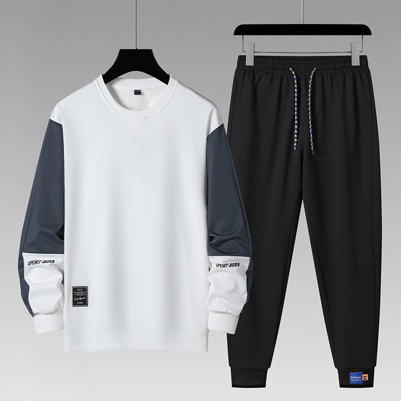 Men's Sporty Tracksuit Set with Contrast Sleeves