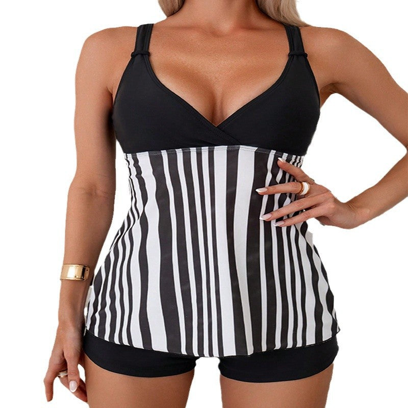 Women's Swimsuit with Striped Design
