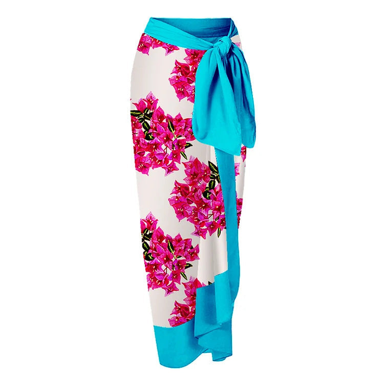 Women's Swimsuit with Voluminous Ruffle Detail and Matching Skirt