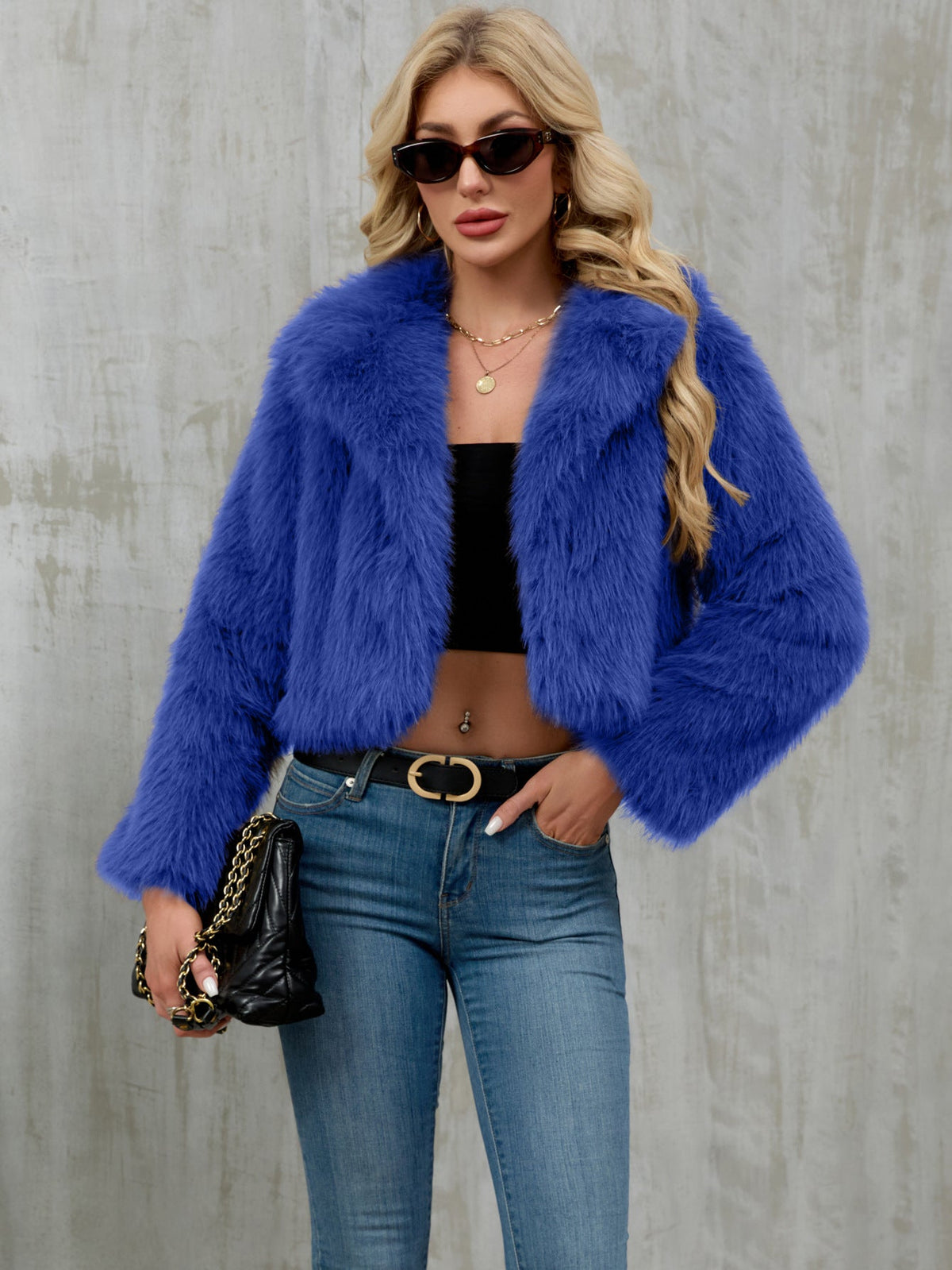 Women's Elegant Faux Fur Bolero