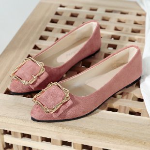 Women's Ballet Flats with Elegant Decorative Buckle