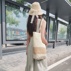 Straw Hat with Lace Band