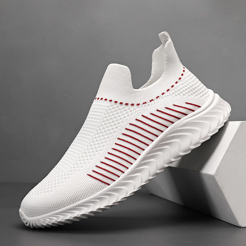 Women's Breathable Slip-On Sneakers with Elastic Upper and Flexible Ankle Support