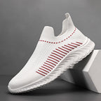 Women's Breathable Slip-On Sneakers with Elastic Upper and Flexible Ankle Support