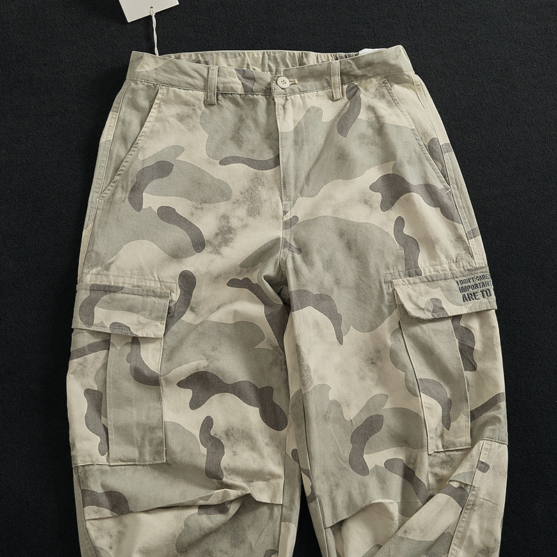 Women's Cargo Pants with Versatile Pockets and Modern Camouflage Design