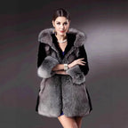 Women's Elegant and Warm Faux Fur Parka with Hood