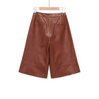 Women's Elegant Leather Culottes