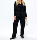 Women's Cozy Knit Cardigan with Pockets and Button Details