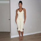 Women's Elegant Jumpsuit with Wrap Details and Flowing Legs