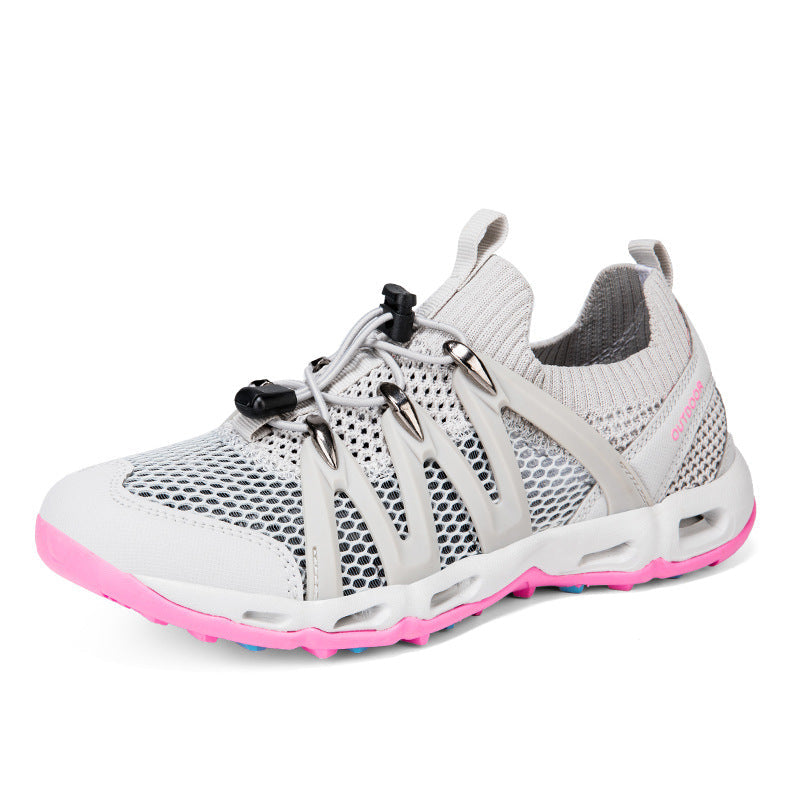 Women's Breathable Outdoor Sneakers with Elastic Quick-Lace System