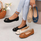 Women's Ballet Flats with Elegant Buckle Detail