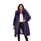 Women's Luxurious Faux Fur Coat with Elegant Cut