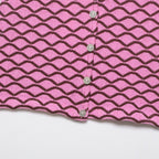 Women's Midi Skirt with Wavy Pattern and Decorative Buttons