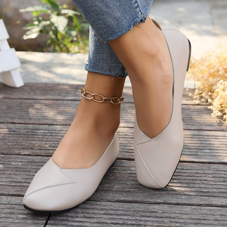 Women's Ballet Flats with Elegant Cross-Design and Comfortable Insole
