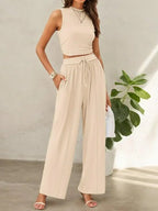 Casual Women's Two-Piece Set with High Comfort and Wide Cut
