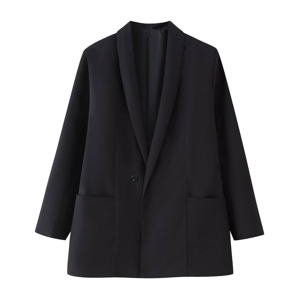 Elegant Blazer Jacket with Pockets and Modern Cut