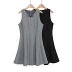 Women's Meeting Dress with Elegant Bow Detail and Flowy Cut