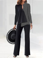 Modern Asymmetric Trouser Suit Set