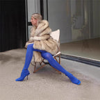 Women's Luxurious Faux Fur Coat with Voluminous Collar