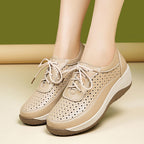 Women's Breathable Sneakers with Perforated Upper and Ergonomic Footbed