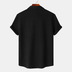 Women's Short Sleeve Shirt with Textured Pattern