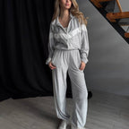 Women's Hooded Zip-Up Loungewear Set