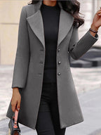 Elegant Coat with Modern Collar