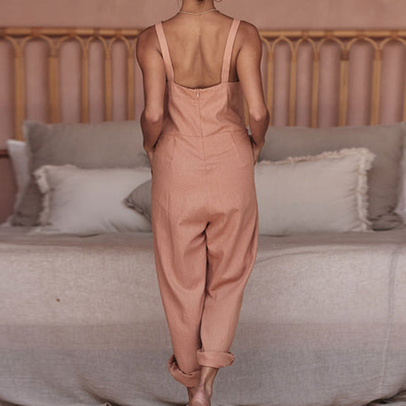Women's Lightweight Jumpsuit with Practical Pockets