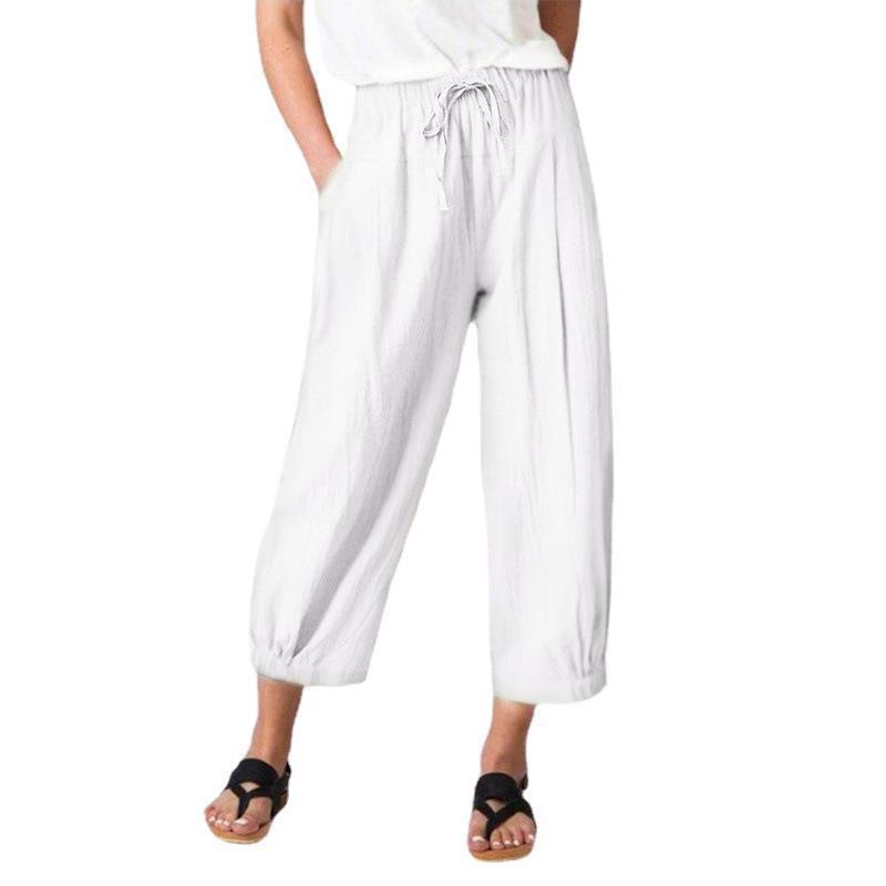 Women's Elegant Loose Palazzo Pants with Elastic Waistband