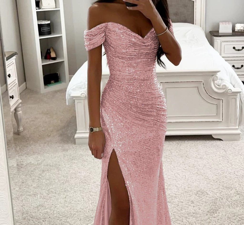 Women's Evening Dress with Shimmering Sequins