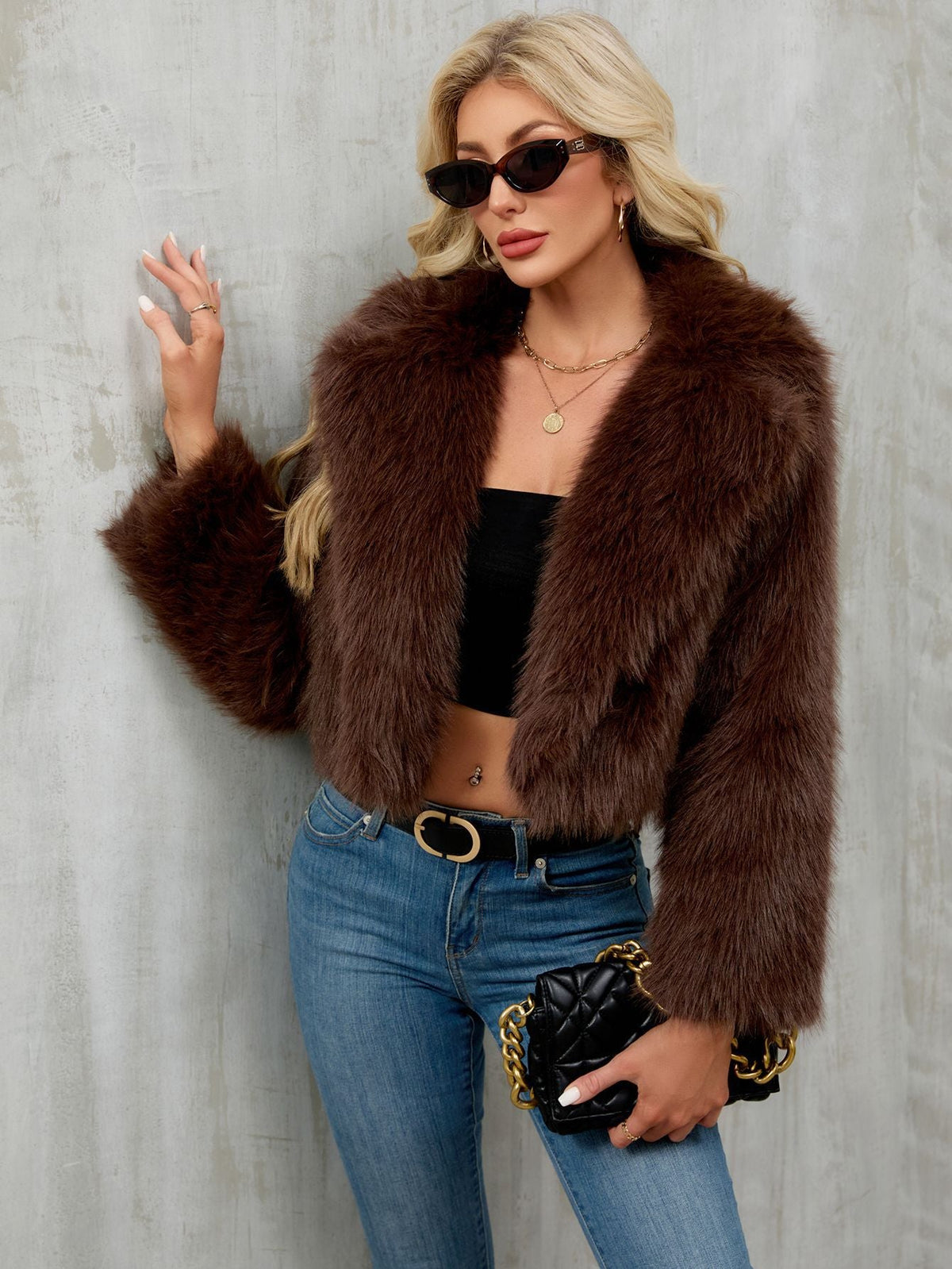 Women's Elegant Faux Fur Bolero