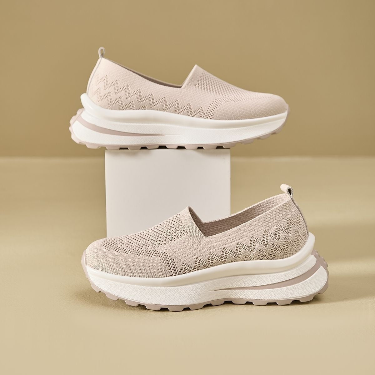 Women's Breathable Slip-On Sneakers with Flexible Cushioning System