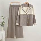 Elegant and Comfortable Double-Breasted Leisure Suit Set