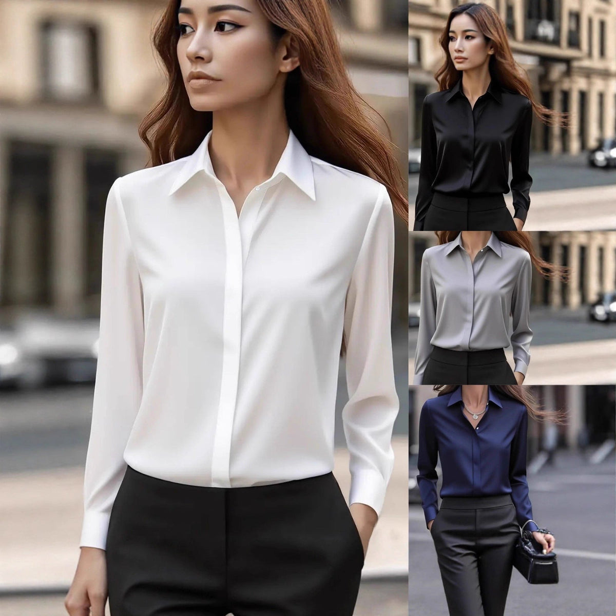 Classic Women's Long-Sleeve Blouse