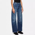 Women's Wide-Leg Jeans with Seam Detail