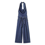 Women's Half-Neck Wide-Leg Jumpsuit