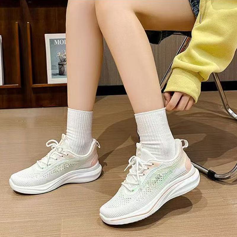 Women's Breathable Casual Sneakers with Shock-Absorbing Upper