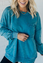 Women's Comfortable Oversized Sweatshirt with Pockets