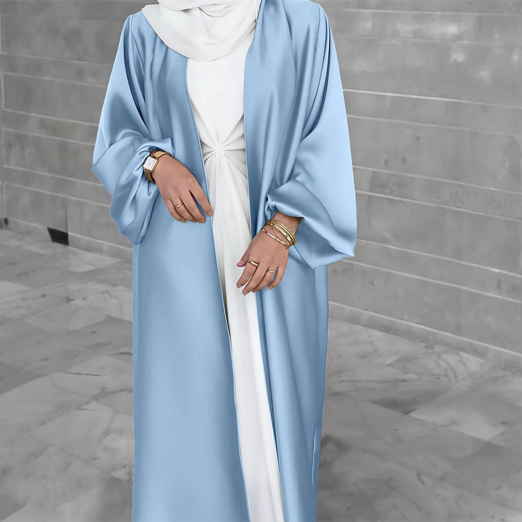 Elegant Satin Jacket with Wide Sleeves