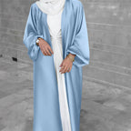 Elegant Satin Jacket with Wide Sleeves