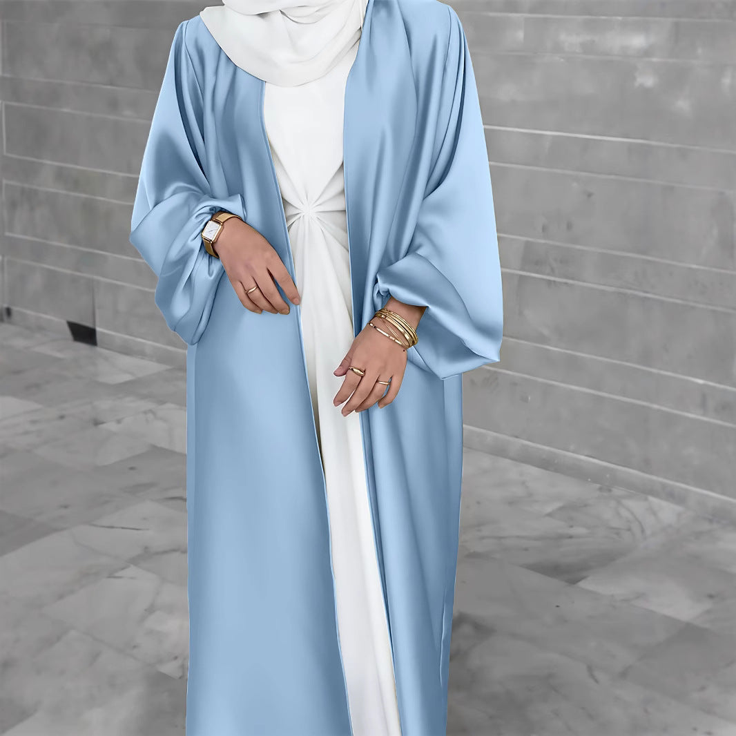 Elegant Satin Jacket with Wide Sleeves