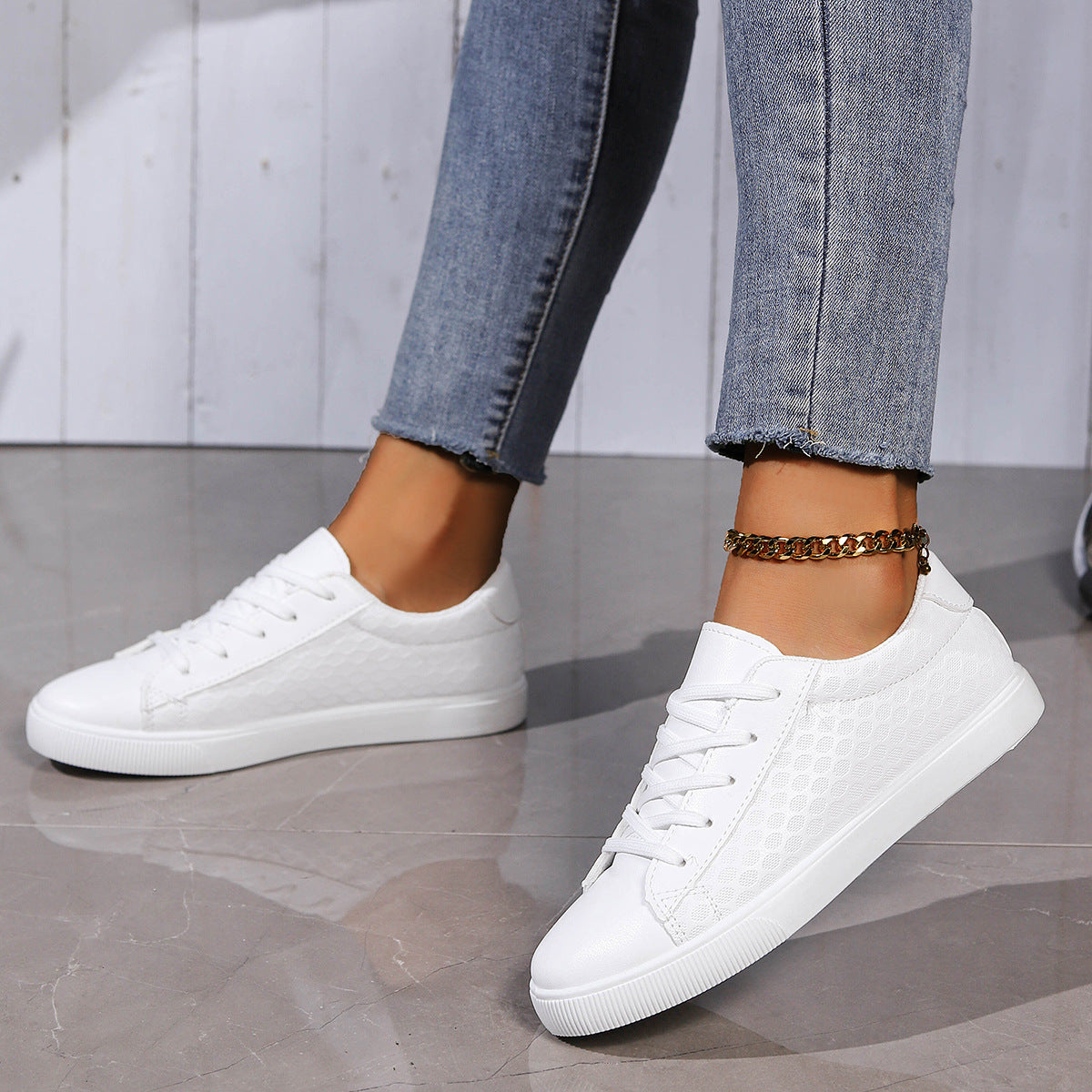 Women's Breathable Sneakers with Textured Finish